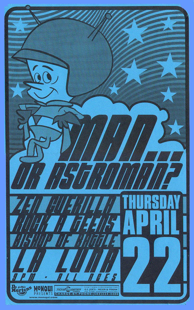 Poster for MOA? @ LaLuna April 22, 1999,  featuring The Great Gazoo